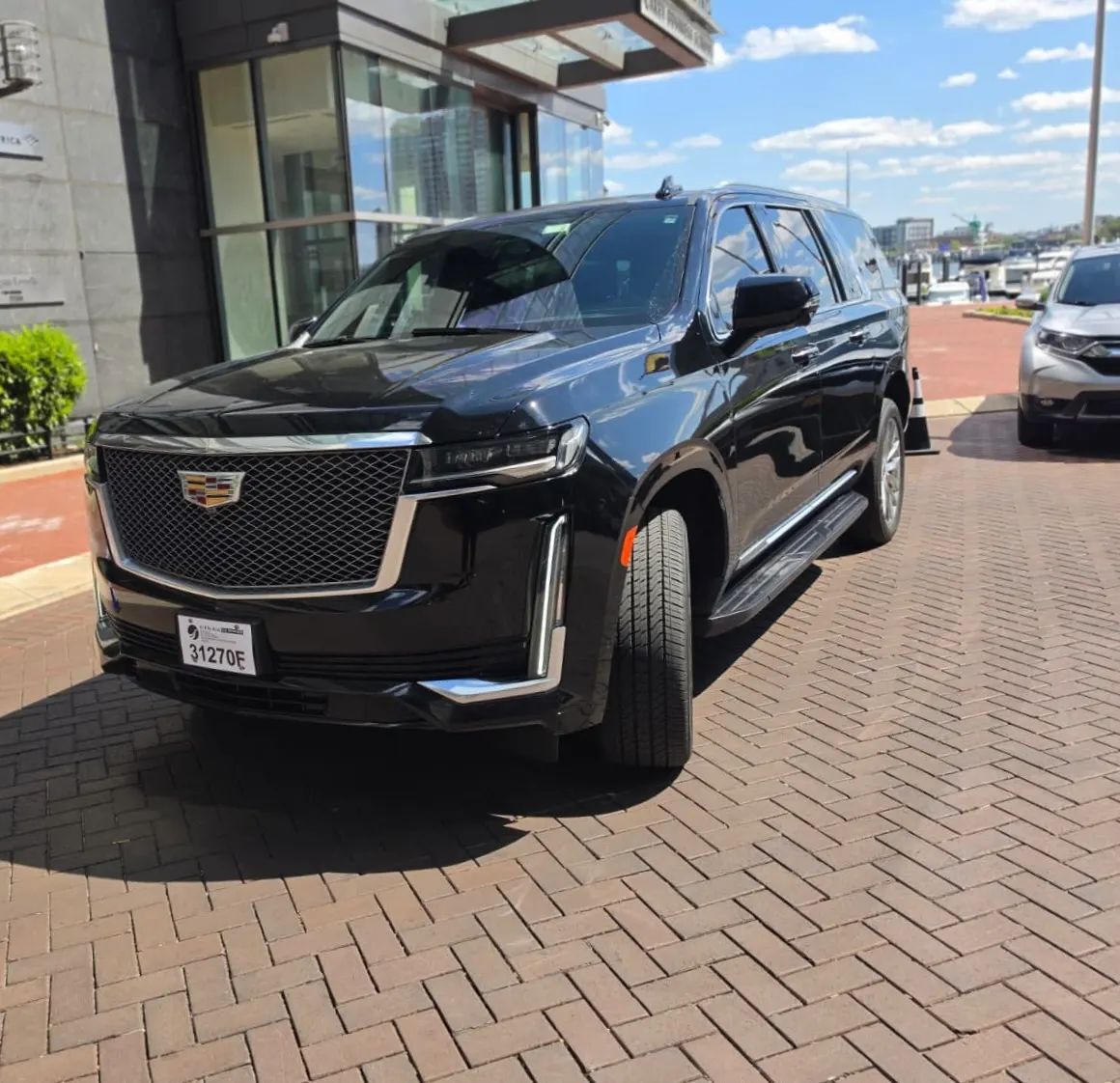 Cadillac Escalade 2023+ or similar — Premium SUV for DCA airport car service and Washington DC black car service, seats 6