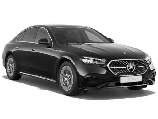 Mercedes-Benz E-Class 2023+ or similar — Business Sedan for DCA airport car service and Washington DC black car service, seats 3