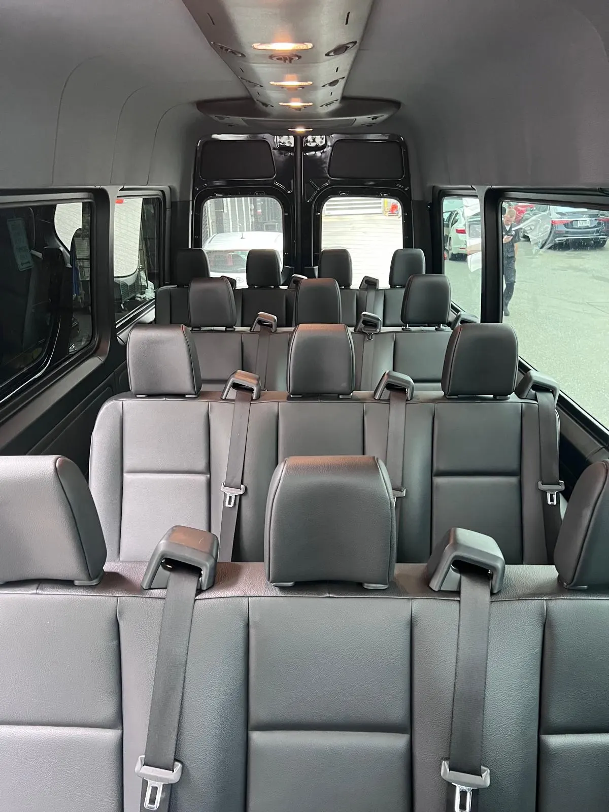 Mercedes Sprinter 2023+ or similar — Sprinter Shuttle for DCA airport car service and Washington DC black car service, seats 13
